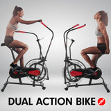 NNEDPE Powertrain Air Resistance Fan Exercise Bike Cardio - Black