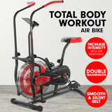NNEDPE Powertrain Air Resistance Fan Exercise Bike for Cardio - Red