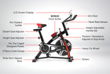 NNEDPE Powertrain Home Gym Flywheel Exercise Spin Bike - Black