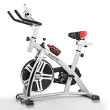 NNEDPE Powertrain Home Gym Flywheel Exercise Spin Bike - Silver