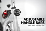 NNEDPE Powertrain Home Gym Flywheel Exercise Spin Bike - Silver