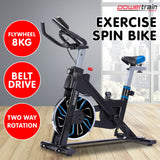 NNEDPE PowerTrain RX-600 Exercise Spin Bike Cardio Cycle - Blue