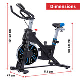 NNEDPE PowerTrain RX-600 Exercise Spin Bike Cardio Cycle - Blue