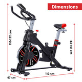 NNEDPE Powertrain RX-600 Exercise Spin Bike Cardio Cycle - Red