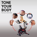 NNEDPE Powertrain RX-900 Exercise Spin Bike Cardio Cycling - Red
