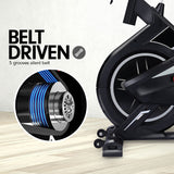 NNEDPE Powertrain RX-900 Exercise Spin Bike Cardio Cycling - Silver