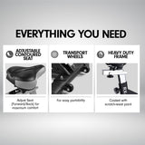 NNEDPE Powertrain RX-900 Exercise Spin Bike Cardio Cycling - Silver