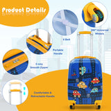 NNECW 2 Pieces Kids Luggage Set with Wheels for Children