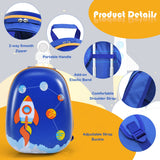 NNECW 2 Pieces Kids Luggage Set with Extendable Handles for Kids