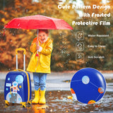 NNECW 2 Pieces Kids Luggage Set with Extendable Handles for Kids