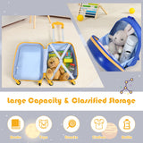 NNECW 2 Pieces Kids Luggage Set with Extendable Handles for Kids