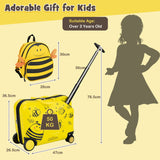 NNECW 2 PC Kids Luggage Set with Spinner Wheels for Boys & Girls