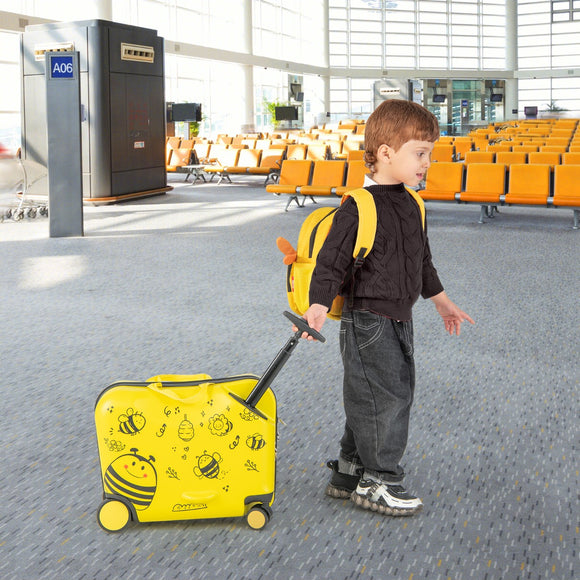 NNECW 2 PC Kids Luggage Set with Spinner Wheels for Boys & Girls