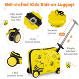 NNECW 2 PC Kids Luggage Set with Spinner Wheels for Boys & Girls