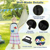 NNECW 2-Piece Carry-on Luggage Set with Spinner Wheels for Children-Navy