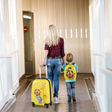 NNECW Hardside Rolling Suitcase with Spinner Wheels &amp Retractable Handle-Yellow