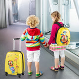 NNECW Hardside Rolling Suitcase with Spinner Wheels &amp Retractable Handle-Yellow