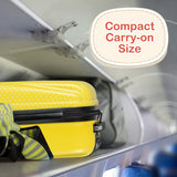 NNECW Hardside Rolling Suitcase with Spinner Wheels &amp Retractable Handle-Yellow