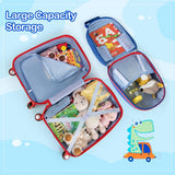 NNECW Hardside Rolling Suitcase with Spinner Wheels &amp Retractable Handle-Blue