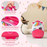NNECW Childrens Rolling Suitcase with Light-up Wheels for 3-6 Years