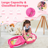 NNECW Childrens Rolling Suitcase with Light-up Wheels for 3-6 Years