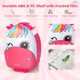 NNECW Childrens Rolling Suitcase with Light-up Wheels for 3-6 Years