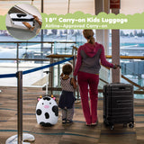 NNECW Hard Shell Carry On Travel Suitcase with 2 Flashing Wheels
