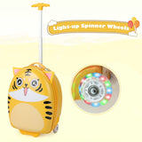 NNECW Kids Rolling Luggage with 2 Flashing Wheels and 2-Level Telescoping Handle