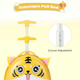 NNECW Kids Rolling Luggage with 2 Flashing Wheels and 2-Level Telescoping Handle