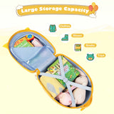 NNECW Kids Rolling Luggage with 2 Flashing Wheels and 2-Level Telescoping Handle