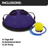 NNEDPE Powertrain Fitness Yoga Ball Home Gym Workout Balance Trainer Purple