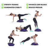 NNEDPE Powertrain Fitness Yoga Ball Home Gym Workout Balance Trainer Purple