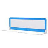 NNECW Foldable Mesh Bed Rail with Safety Straps for Toddlers-Blue