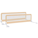 NNECW Foldable Mesh Bed Rail with Safety Straps for Toddlers-Beige