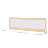 NNECW Foldable Mesh Bed Rail with Safety Straps for Toddlers-Beige