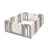 NNECW 16-Panel Foldable Baby Playpen with Safety Lock for Toddlers