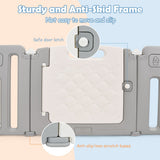 NNECW 16-Panel Foldable Baby Playpen with Safety Lock for Toddlers