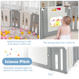 NNECW 16-Panel Foldable Baby Playpen with Safety Lock for Toddlers