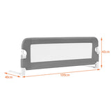 NNECW Foldable Baby Bed Rail for Toddlers with Soft Foam-White
