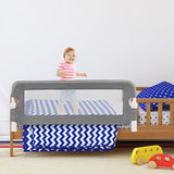 NNECW Foldable Baby Bed Rail for Toddlers with Soft Foam-White