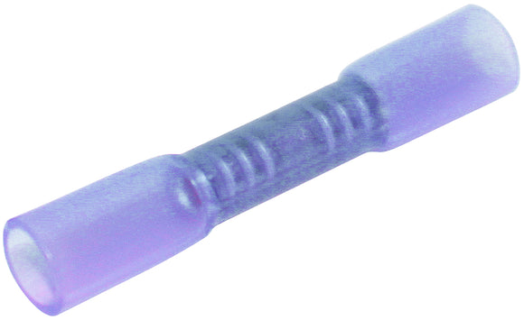 NNEIDS Heat Shrinkable Waterproof Pre-Insulated Blue Double Grip Butt Splices 1.5M - 2.5mm - 100 Pack