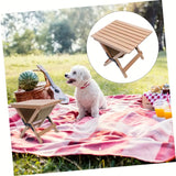 NNETM Portable Folding Wooden Camping Stool