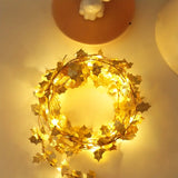 NNETM 1-Pack LED Golden Leaf Fairy Lights - Firefly Starry Lights