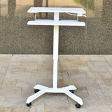 NNETM Height Adjustable Mobile Standing Desk with Keyboard Tray