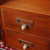 NNETM Vintage Solid Wood Drawer Cabinet with Metal Hanging Buckle