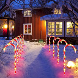 NNETM Set of 5 Solar-Powered Candy Cane Pathway Lights