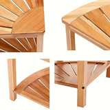 NNETM 2 tiers Corner Partition Side Table Stool