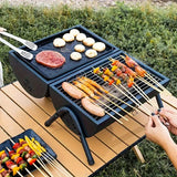 NNETM Portable Mini BBQ Grill - Foldable Outdoor Barbecue Stove