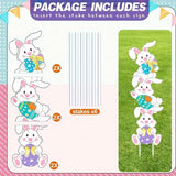NNETM Tumbling Bunnies Yard Stakes - Set of 2 | 99.82cm