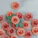 NNETM 25-Piece Real Touch Orange Artificial Roses - Lifelike Elegance for Any Occasion